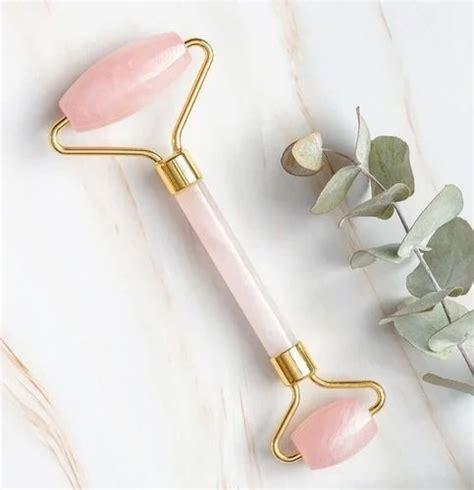 Pink Rose Quartz Face Massage Roller 6 Inch Height At Rs 500 Piece