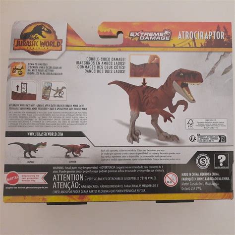 Jurassic World Dominion Extreme Damage Atrociraptor Dinosaur Action Figure 887961943719 Ebay