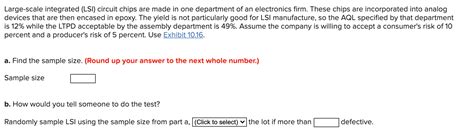 Solved Large Scale Integrated LSI Circuit Chips Are Made Chegg