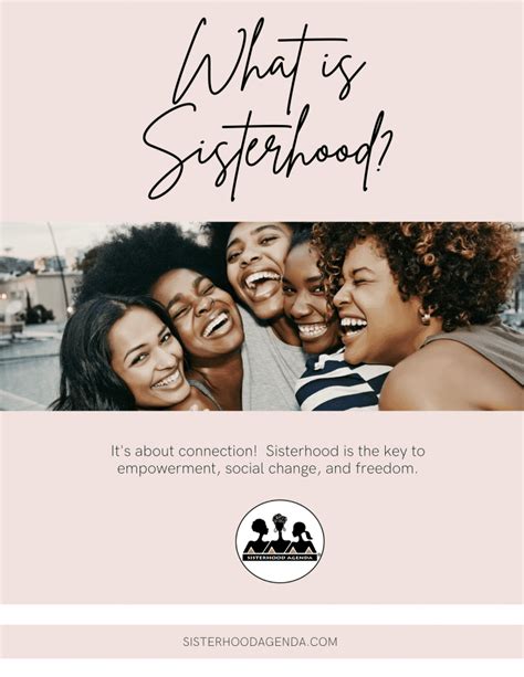 What Is Sisterhood Sisterhood Agenda