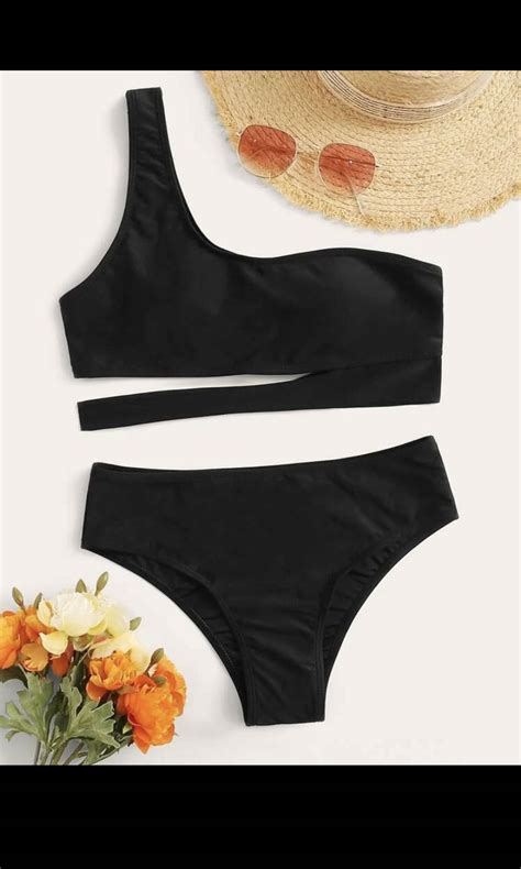 Black Toga Cut Out Bikini Set Women S Fashion Swimwear Bikinis Swimsuits On Carousell