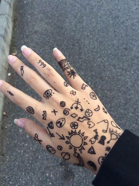 Pin On Emo Things Tattoos Hand Tattoos Hand Doodles