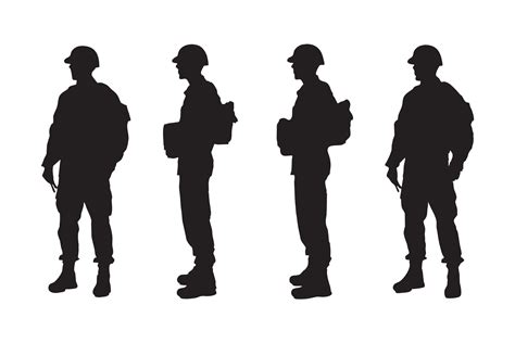 Army Silhouette Vector