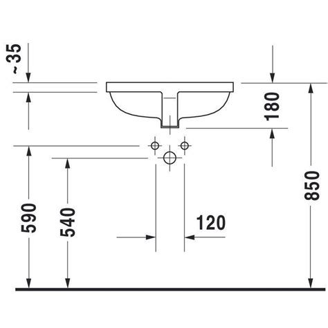 Duravit Starck Vasque Encastrable Par Dessous Sans Trou Pour