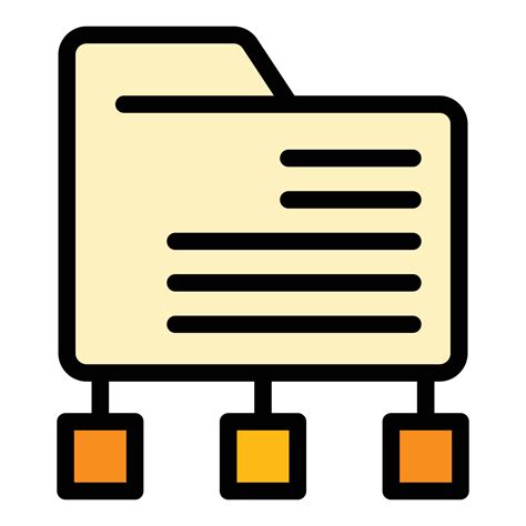 customer folder icon color outline vector  vector art  vecteezy