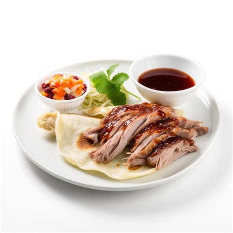 Premium Ai Image Delicious Chinese Peking Duck With Pancakes And