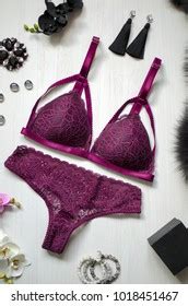 Sexy Burgundy Lingerie Set On White Stock Photo Edit Now 1018451467