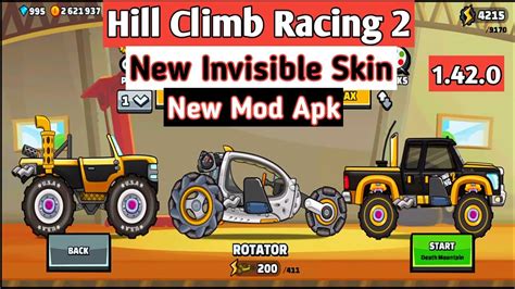 Hill Climb Racing New Mod Unlimited Coins New Invisible Skin