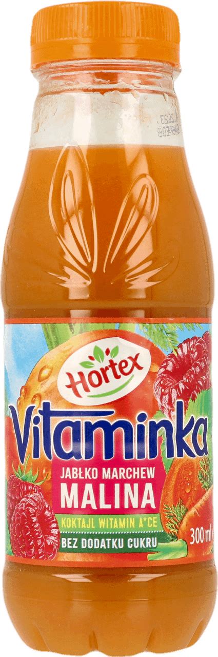 HORTEX VITAMINKA sok z jabłek marchwi i malin 300 ml Drogeria