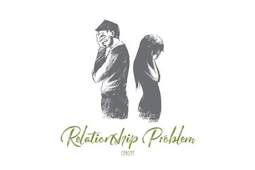 premium vector relationship problem concept illustration