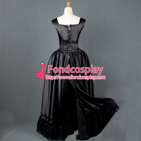 US$ 115.74 - O Dress The Story Of O With Bra Black Satin Cosplay ...