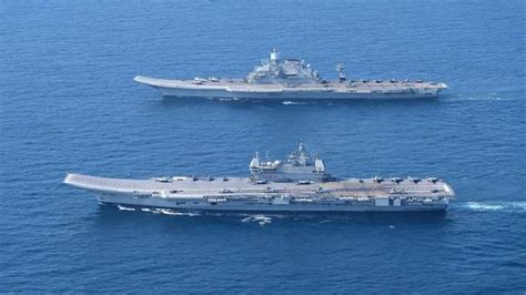 Indian Navys Milestone Achievement Dual Aircraft Carrier Exercise