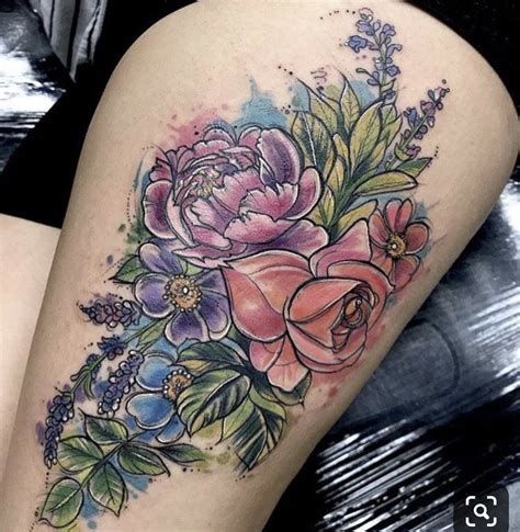 Flower Tattoos For Thighs