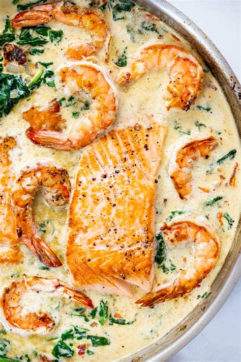 Creamy Salmon And Shrimp Alfredo Recipe Everyday Cooking Recipes