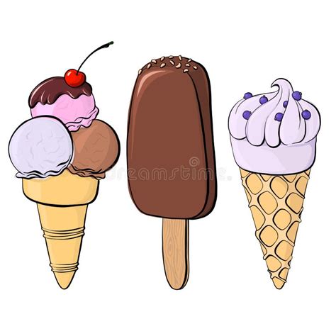 Vector Ice Creams Stock Vector Illustration Of Dairy 107726140