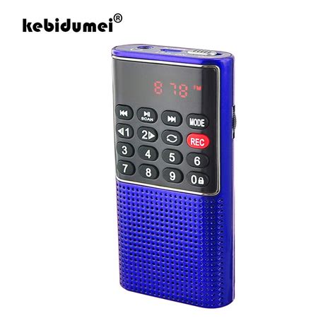 Kebidumei Handheld Mini R Dio Port Til Fm Digital Usb Tf Mp3 Player