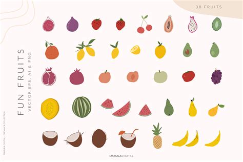 Abstract Shapes And Fun Fruits Patterns And Graphics 363699