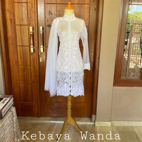 Jual Kebaya Akad Pengantin Tunik Sayap Pundak Kebaya Modern Kebaya