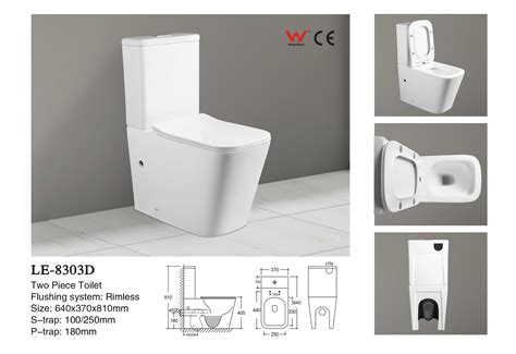 Watermark CE Closestool Two Piece P Trap S Trap Muliti Color Toilet