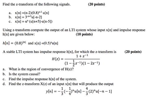 Solved Find The Z Transform Of The Following Signals 20