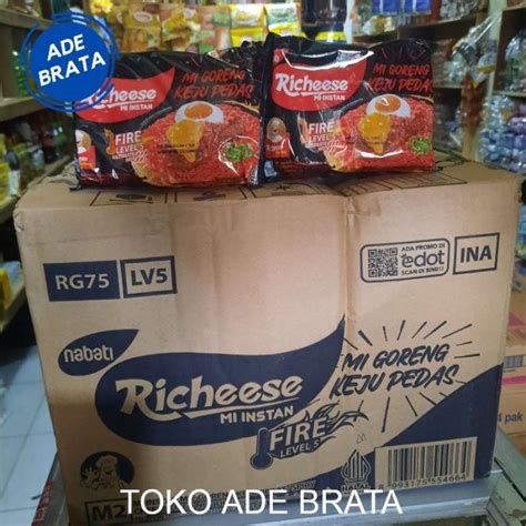 Jual Richeese Mie Goreng Keju Pedas Level Per Dus Isi Pcs Di