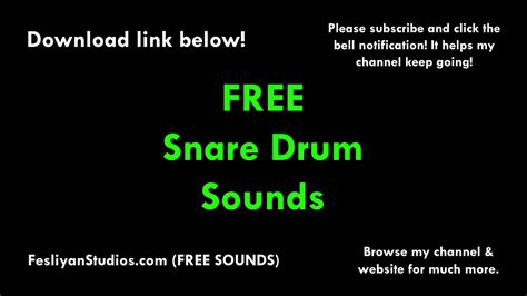 Snare Drum Free Sound Effect Various Versions Youtube