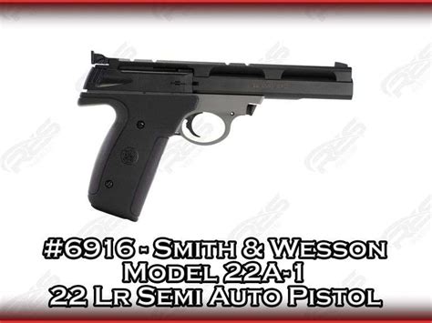 Smith And Wesson Model 22a 1 22 Lr Semi Auto Pistol Res Auction Services