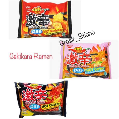 Jual Mie Gekikara Ramen Nissin G Hot Mushroom Hot Chicken Hot Carbo Shopee Indonesia