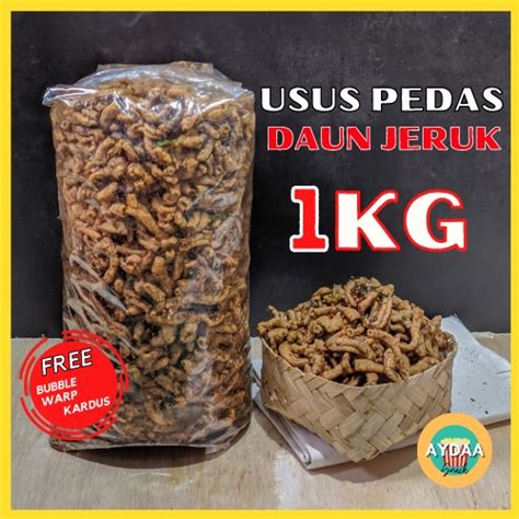 Jual Keripik Kripik Usus Kg Pedas Daun Jeruk Cabe Asli Cikruh Kiloan