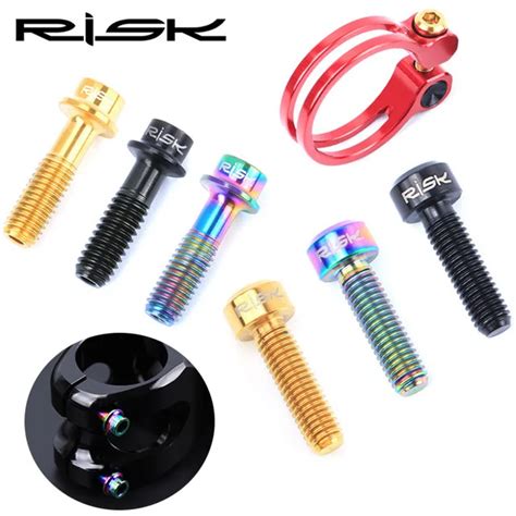 Risk Titanium Alloy Mountain Bike Brake Bolts Bicycle Seatpost Clamp