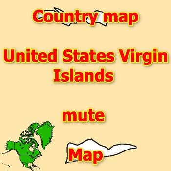 Empty Map Of United States Virgin Islands Blank Mute Map With Outlines