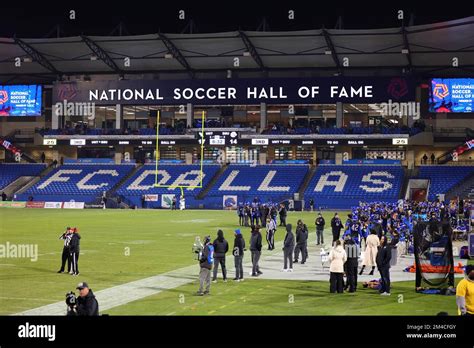 Toyota Stadium during halftime of the 2022 Frisco Bowl college football game, at Toyota Stadium ...