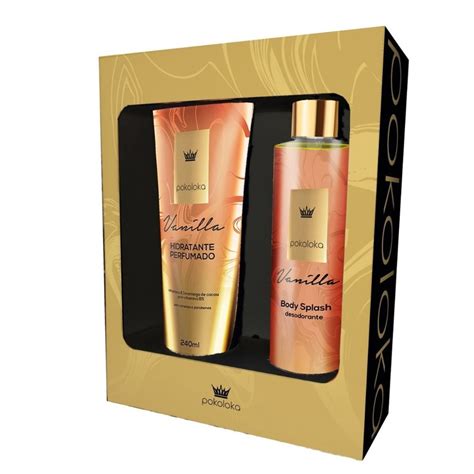 Kit Creme Hidratante e Body Splash 250ml Fragrâncias Vanilla Amora