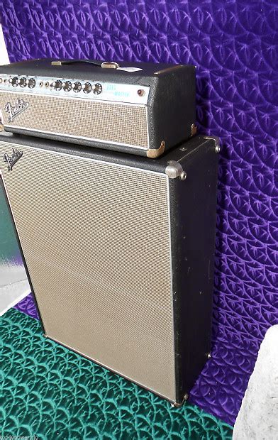 Fender Bandmaster Silverface Drip Edge W 2x12 Cabinet Reverb