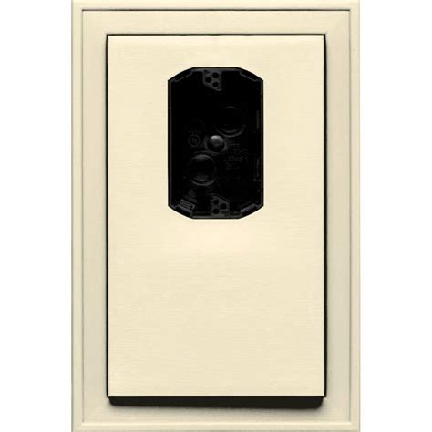 Builders Edge 8 125 In X 12 In 020 Heritage Cream Jumbo Electrical Mounting Block Offset