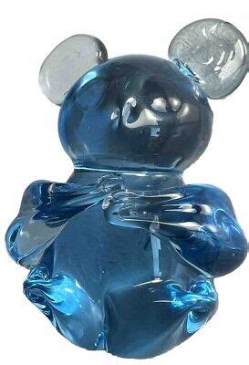 Koala Bear Blue Glass Figurine United States Commemorative Fine Art