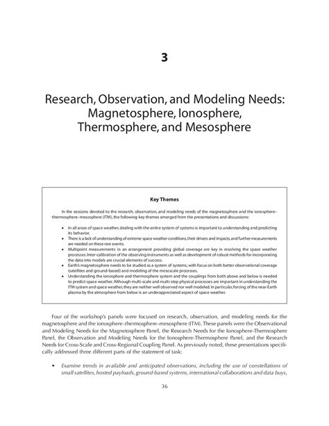 3 Research Observation And Modeling Needs Magnetosphere Ionosphere