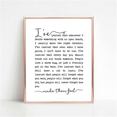 Buy Maya Angelou Quote Print Inspirational Motivational Print Book