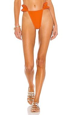 Andrea Iyamah Mulan Bikini Bottom In Orange Revolve