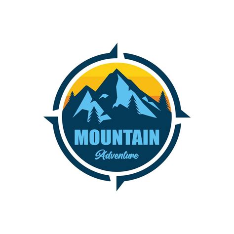 Mountain Adventure Logo Design Vector Illustration Vector Art