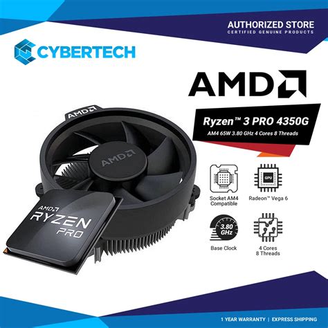 Amd Ryzen Pro G Socket Desktop Processor Am Ghz With Wraith