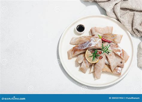 Raw Pollock Pollachius Virens Fillet Fresh Fish For Healthy Food