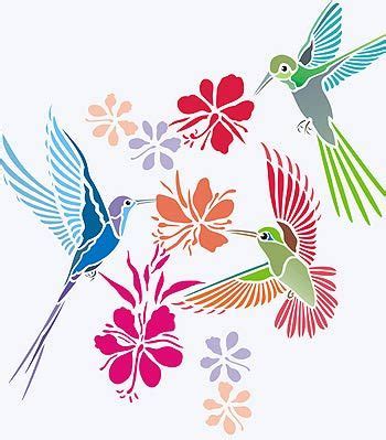 Humming Birds Stencil Henny Donovan Motif In 2024 Bird Stencil