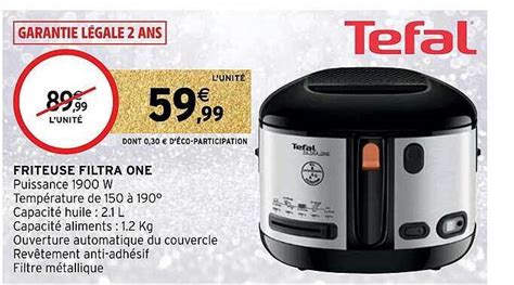 Promo Friteuse Filtra One Tefal Chez Intermarch Hyper