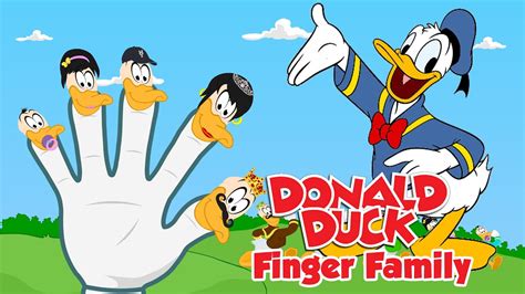 Donald Duck Finger Family Nursery Rhyme - YouTube