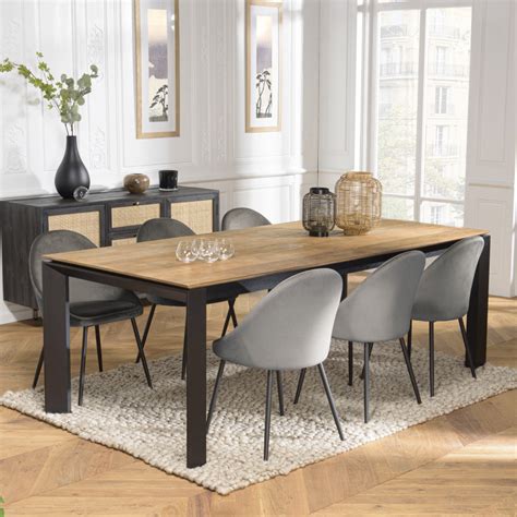 MADISON Table à manger rectangulaire extensible 220 320cm bois teck