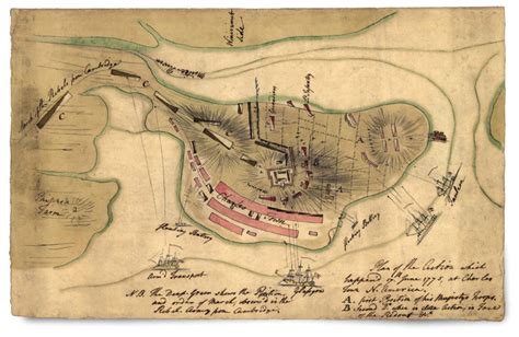 British Map Shows Americans Approach Battle Bunker Hill AMHP Spring