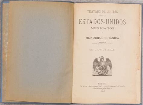 A Map Of British Honduras Bound In Tratado De Limites Entre Los