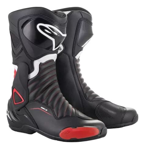 Bota Alpinestars Smx V Preto Vermelho Fluor Oficial Parcelamento