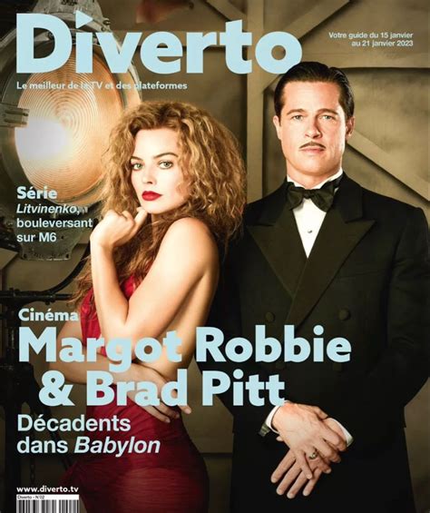 Margot Robbie and Brad Pitt: French Magazine Diverto